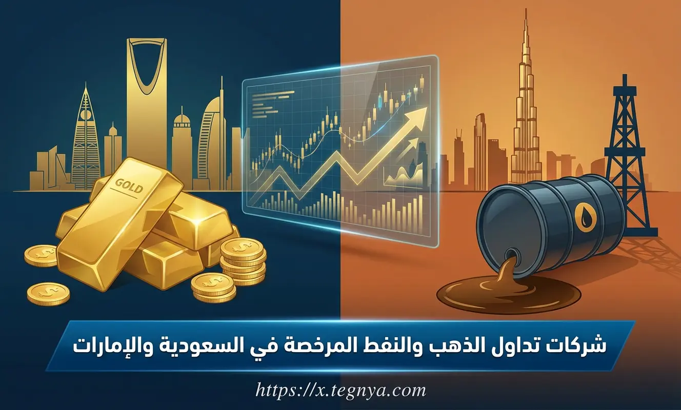 شركات تداول الذهب والنفط المرخصة في السعودية والإمارات